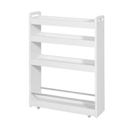 Wyjątkowa oferta SoBuy Wózek kuchenny z 4 półkami Biały 60x18x81.5cm Funkcjonalny NSR01-W
