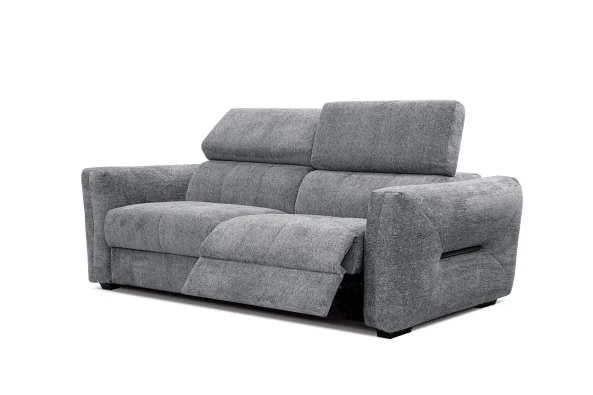 Cena promocyjna CALVERA Sofa 3 osobowa, 1 x Relax Zero Gravity, szara