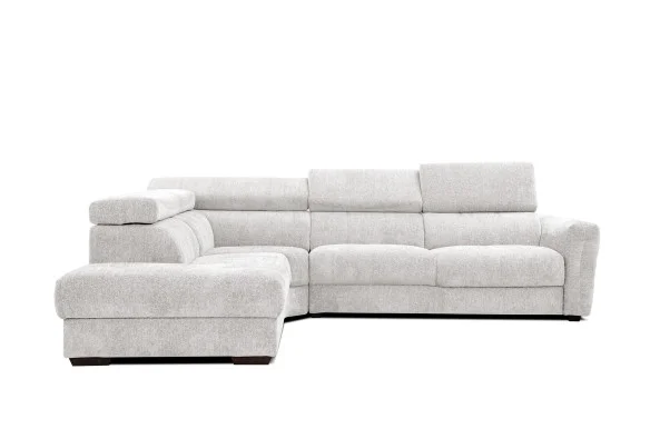 Oferta limitowana CALVERA Sofa narożna 5 osobowa lewa, biała