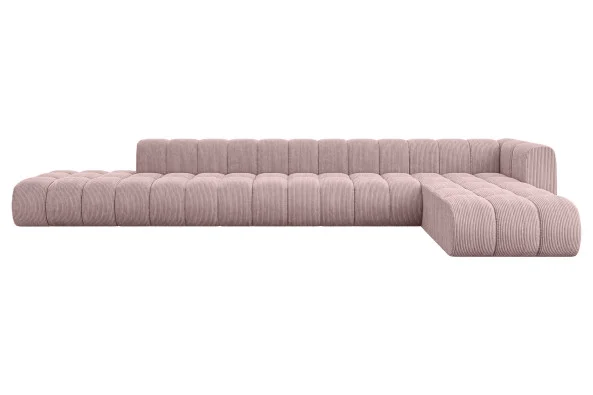 Łatwy zwrot Narożnik prawostronny modułowy Zuvon-L3 - 478x177x70 cm Różowy