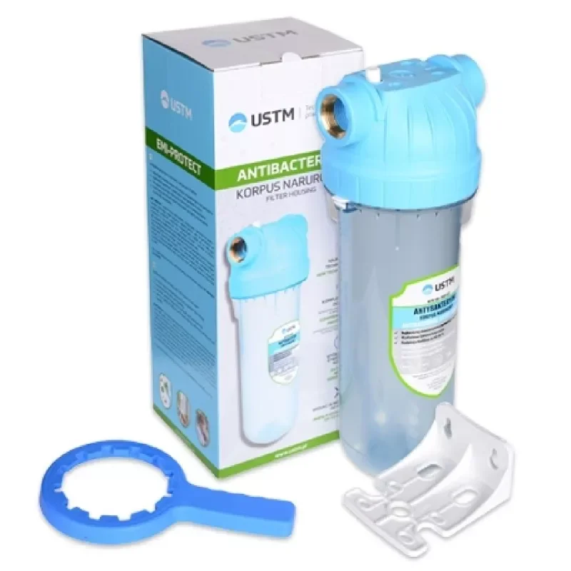 Szybka dostawa Korpus narurowy antybakteryjny USTM Emi Protect WFW34 10" z przył. 3/4"+ zestaw