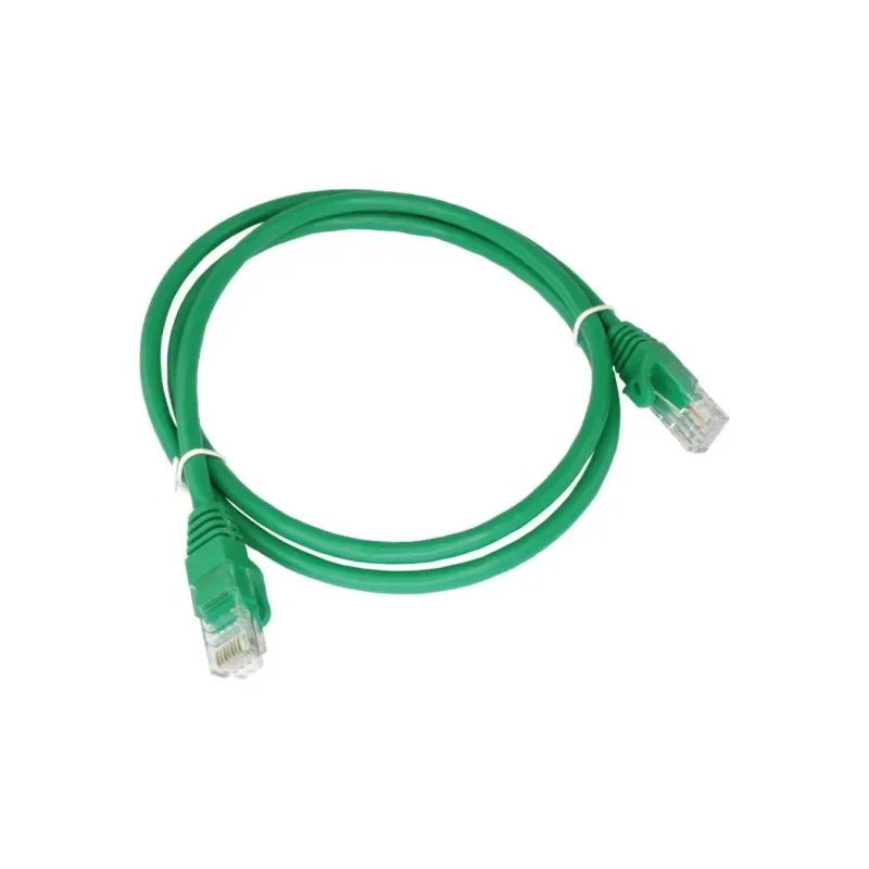 Patch-cord U/UTP kat.5e PVC 0.25m zielony Ograniczona ilość