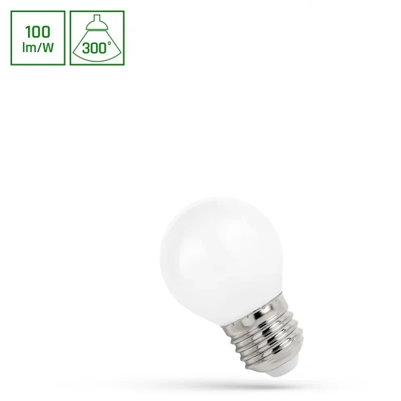 Popularny LED KULKA E-27 230V 4W COG WW MILKY SPECTRUM