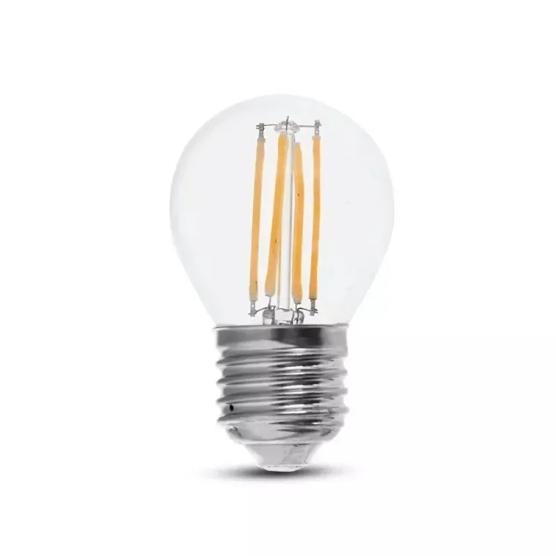 Żarówka LED V-TAC 6W Filament E27 Kulka G45 Przeźroczysta VT-2366 4000K 600lm Tylko do końca tygodnia