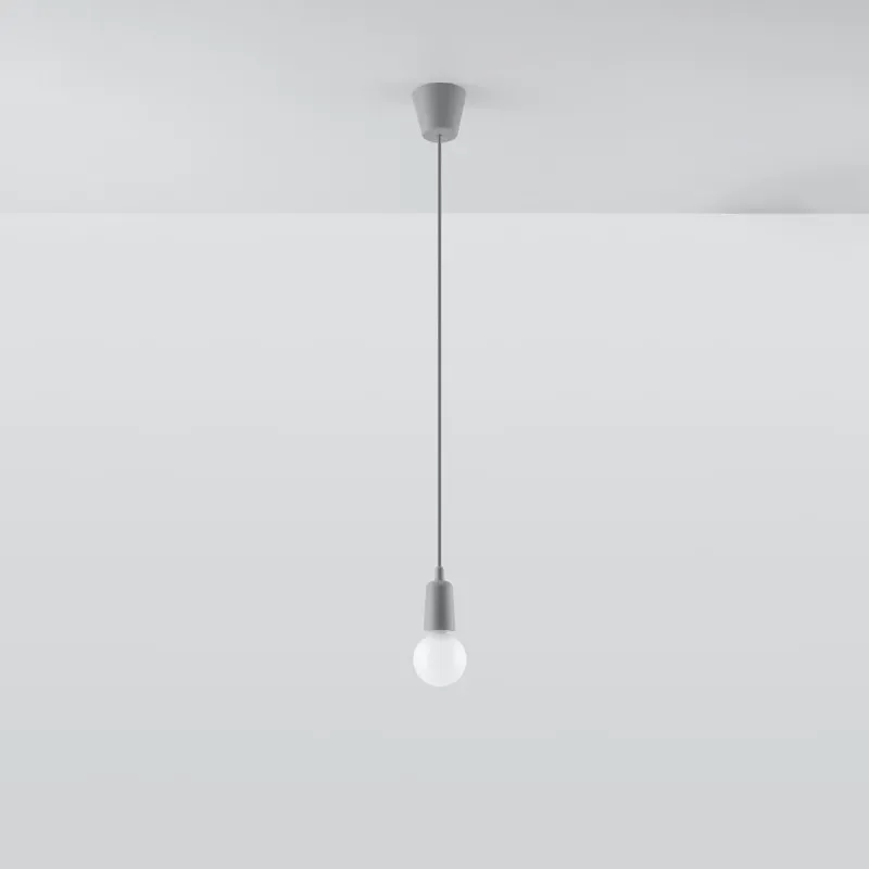 Lampa wisząca DIEGO 1 szara Tylko dziś