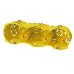 Kup teraz Puszka p/t 60 potrójna do karton-gipsu głęboka 0287-00N żółta Elektro-Plast