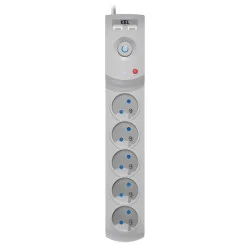 Przedłużacz z filtrem 5-GN+2xUSB 3m szary AX5/PRO/USB/3M/SZARY W-100041 Kel Plastrol Dostępne od ręki