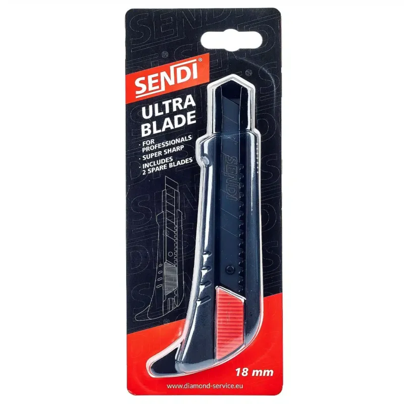SENDI NOŻYK DO TAPET Z HAKIEM SENDI ULTRA BLADE 18 mm Szybka dostawa
